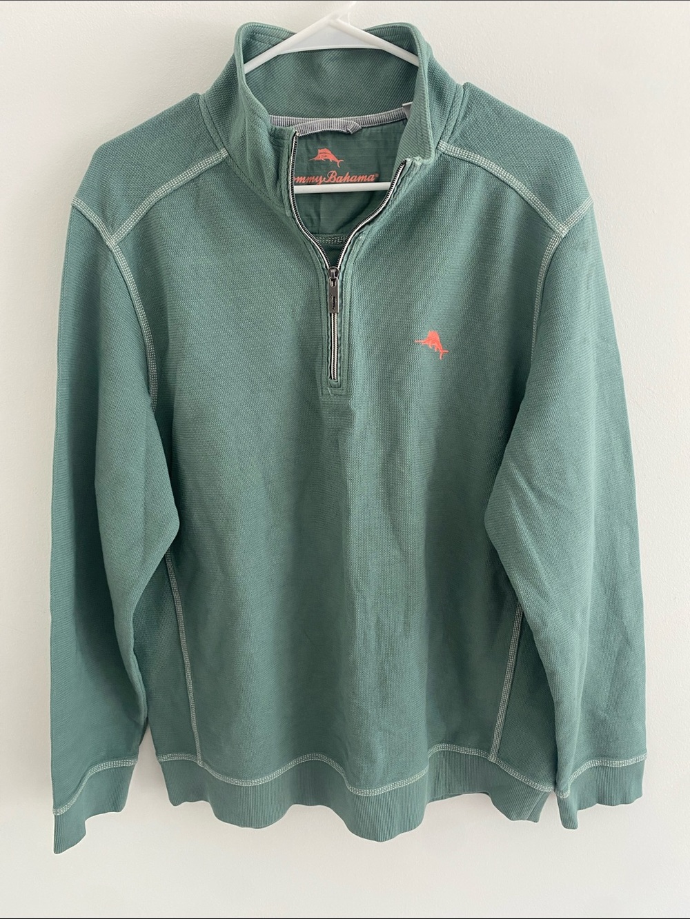 Tommy Bahama Montego Beach Half-Zip Sweatshirt Sage Size Medium 2025